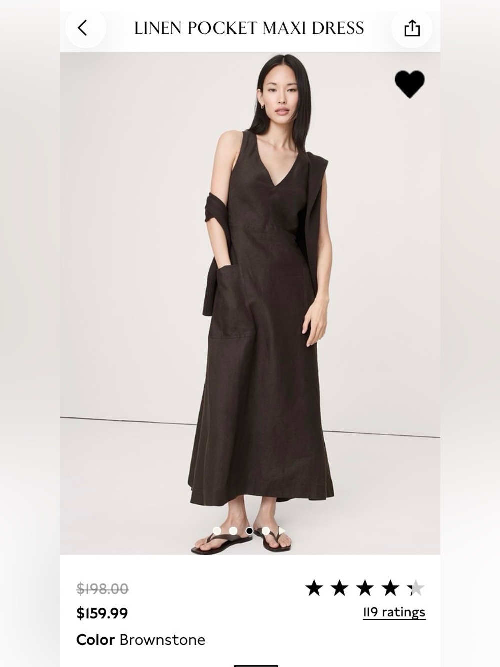 Banana Republic Linen Pocket Maxi Dress - Picture 3 of 7